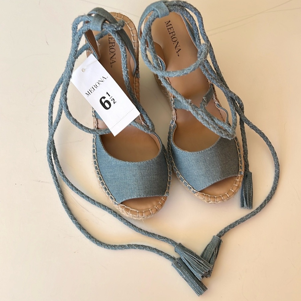 Merona Women’s 6 1/2 Maren Style Espadrilles Light Denim